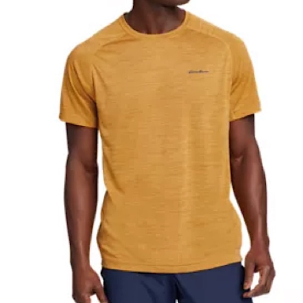 Eddie Bauer Men’s Resolution Short-Sleeve Marigold Yellow T-Shirt